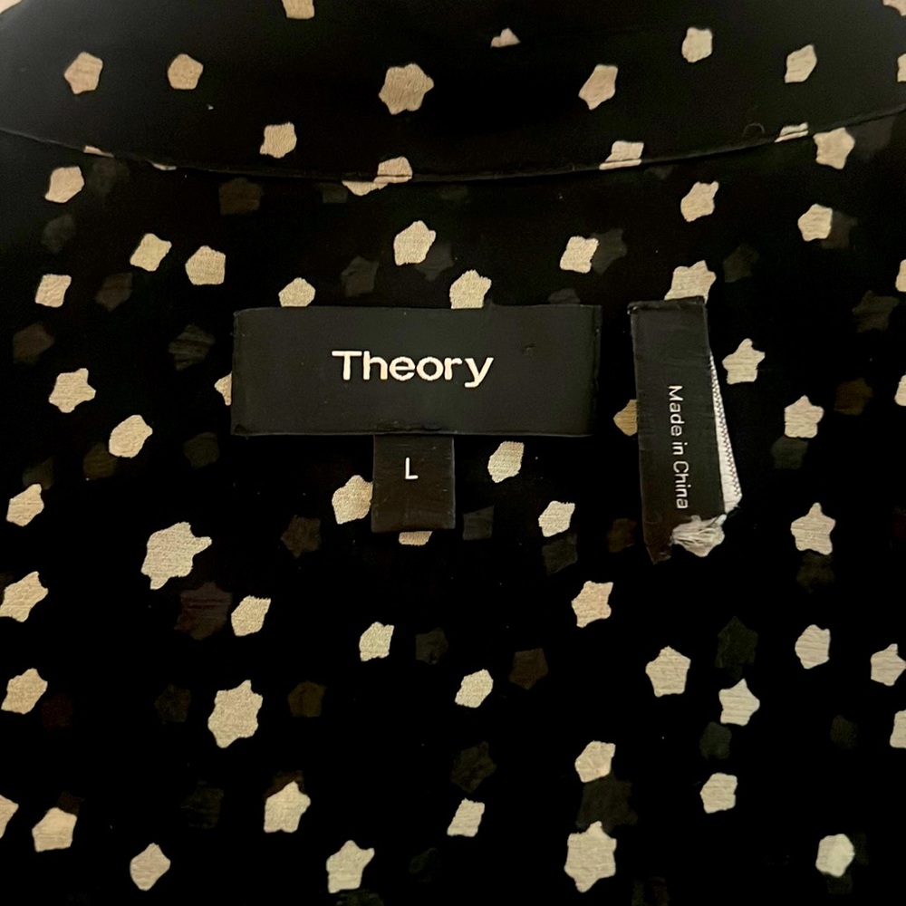 Theory silk blouse, size large